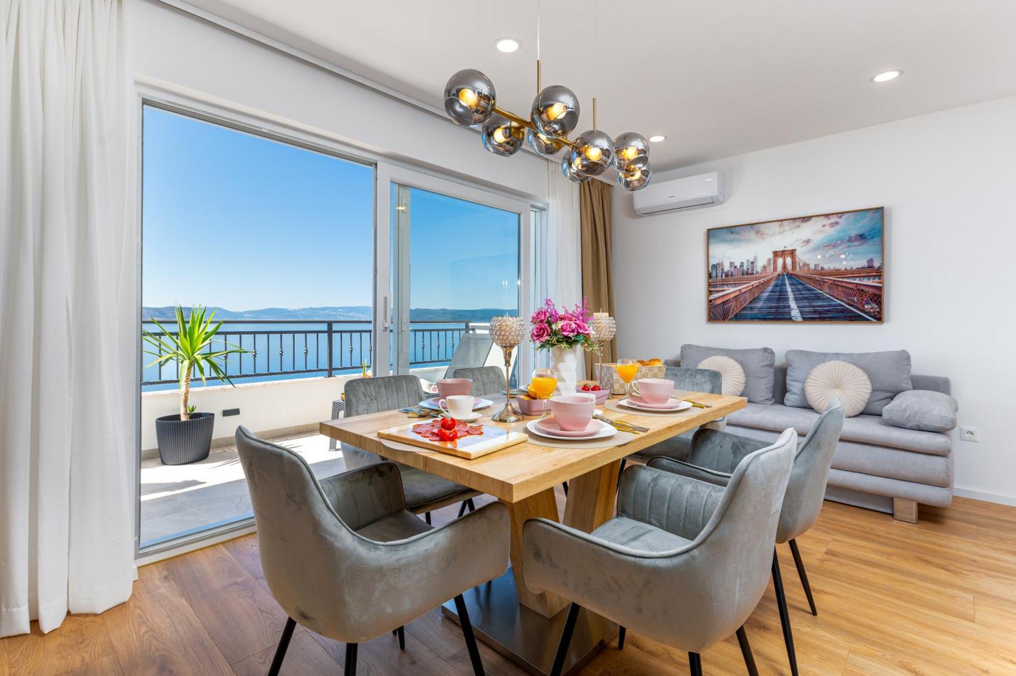 Seaview Apartments Nives Brela Bagian luar foto